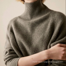 P18B07TR 100% cashmere knitted lady sweater